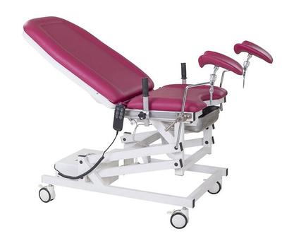 Electric gynecological operating table.